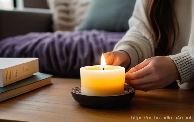 캔들 유해성 논란과 대안 - Prompt 1: Serene Evening with Natural Candles**